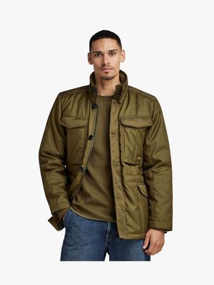G-Star Men's Quilted Green Field Jacket