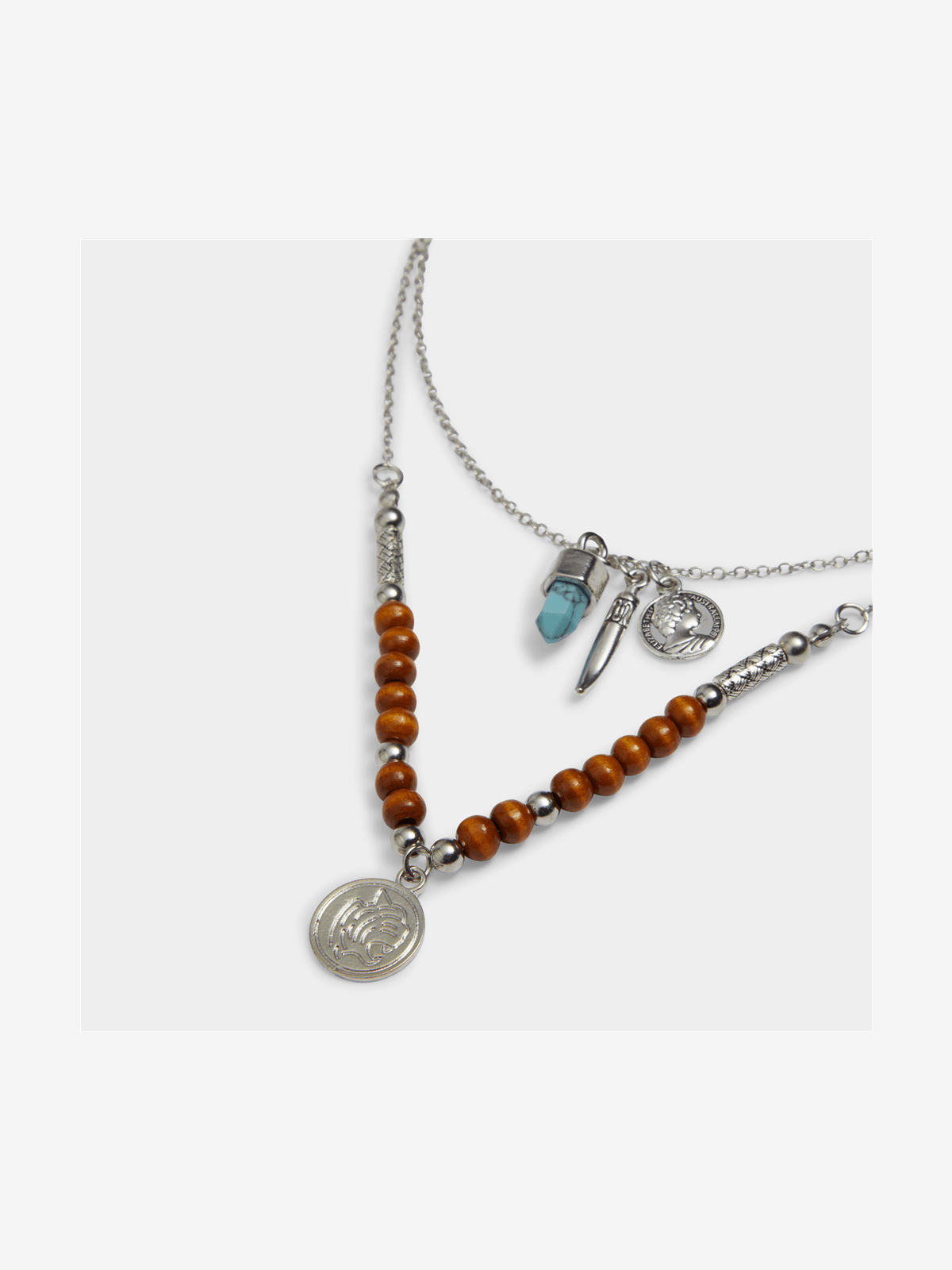 Men's Silver 2 Pack Bead Chain