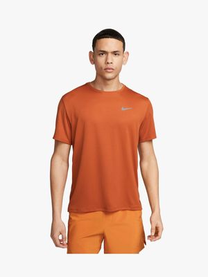 Mens Nike Dri-Fit Rust UV Miler Short Sleeve Tee