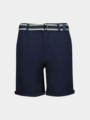 Older Boy's Navy Chino Shorts