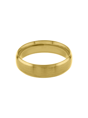 Stainless Steel Brushed Gold Ring