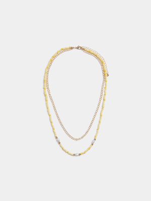 Beaded Multi Layered Necklace