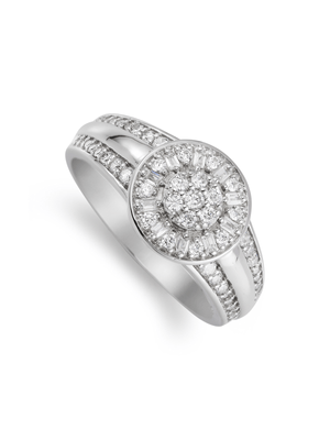 Sterling Silver & Cubic Zirconia Ladies Dress Ring
