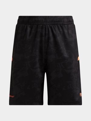 Boys TS Knit Style Black Football Shorts