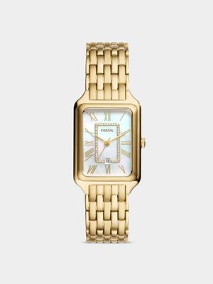 Fossil Raquel Gold Plated Stainless Steel Bracelet Watch