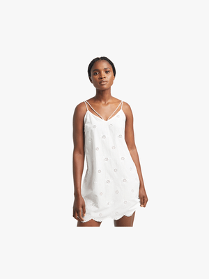 Cotton Anglaise Strappy Nightie