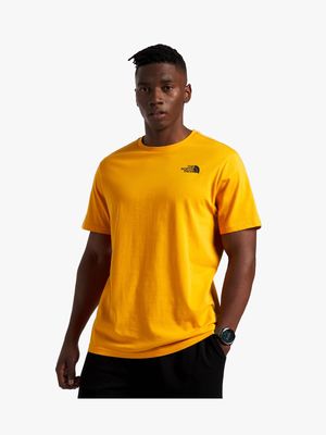 Mens Northface Redbox Yellow Short Sleeve Tee