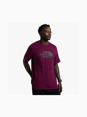 Mens The North Face Easy Burgundy Tee