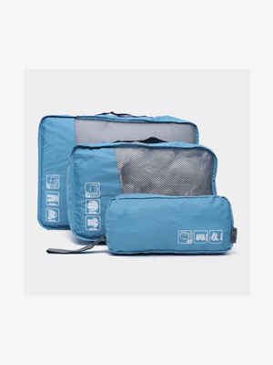 Travelite Teal 3 Piece Packing Cubes
