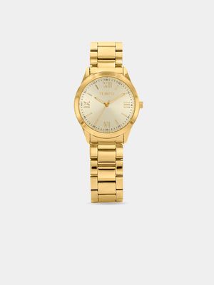 Tempo Men’s Gold Tone Bracelet Watch