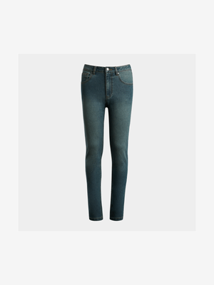 Younger Boy's Blue Tinted Skinny Jeans
