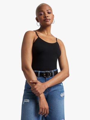 Women's Black Fitted Cami Top