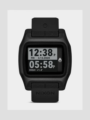 Nixon Men's High Tide All Black Plated Digital Silicone Watch