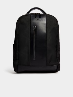 Fabiani Men's Travel Black Laptop Backpack Bag