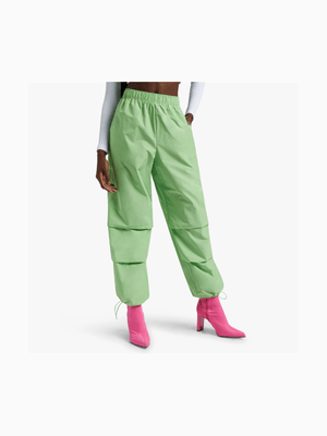 Women's Green Darted Pants