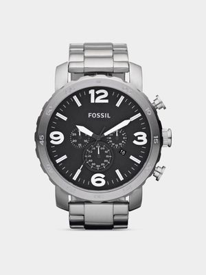 Fossil Nate Stainless Steel Chronograph Bracelet Watch