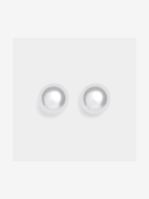 Pearl Stud with Premium Plated Rosegold Post Earri