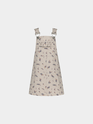 Older Girl's Stone Print Twill Pinafore