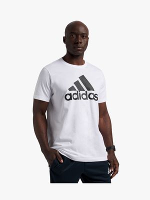 Mens adidas Badge of Sport Logo White/Black Tee
