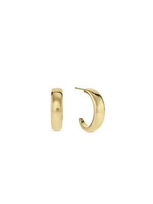 18ct Yellow Gold Plated Curved Claw Hoop Earrings