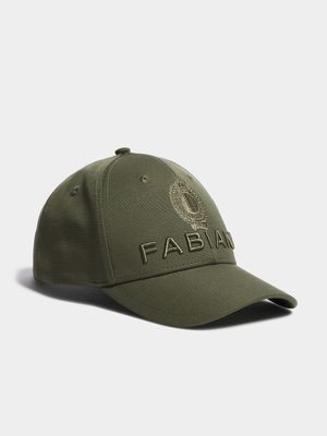 Fabiani Men's Logo and Crest Lined Fatigue Peak Cap