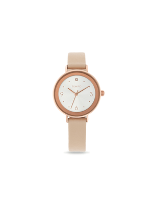 Tempo Ladies Rose Plated Sand Leather Watch