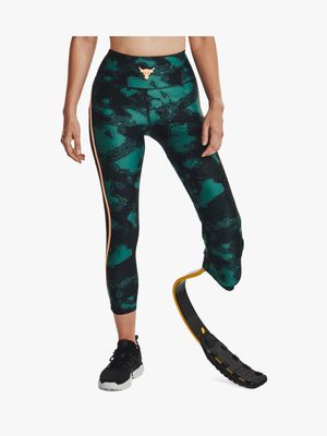 Women's Under Armour Project Rock Aop Green Tights