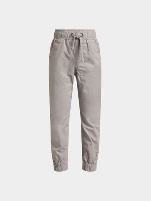 Jet Younger Boys Grey Cuffed Jogger Woven Pants