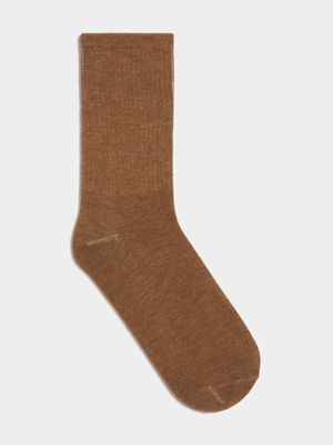 Men's Camel Basic Ribbed Socks