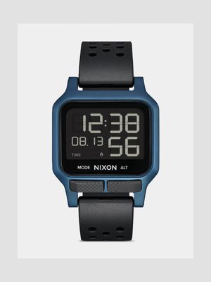 Nixon Men's Heat Blue Plated Digital Silicone Watch