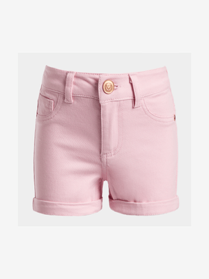 Older Girl's Pink Denim Shorts