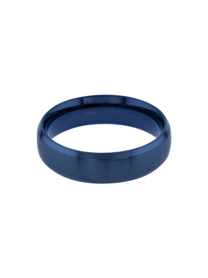 Stainless Steel Electric Blue Ring