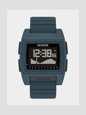 Nixon Men's Base Tide Pro Dark Slate Digital Silicone Watch