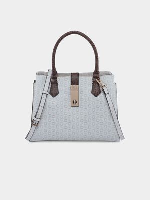 Women's Guess White Rodez Satchel Bag