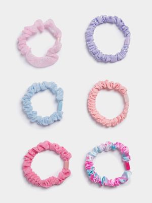Girl's Rainbow 6-Pack Scrunchies