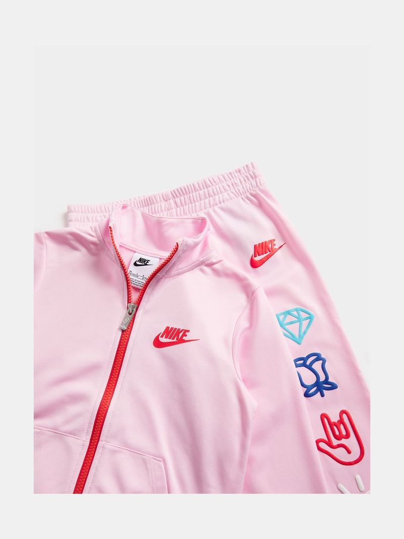 Girls Nike XO Swoosh Tricot Pink Tracksuit Set Bash