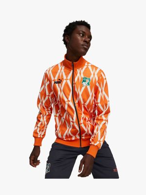 Mens Puma Ivory Coast FtblCulture Orange Track Jacket