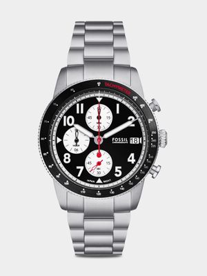 Fossil Sport Tourer Black Dial Stainless Steel Chronograph Bracelet Watch
