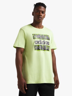 Mens adidas Doodle Lime Tee