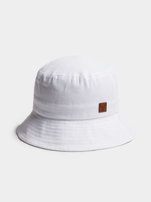 Men's White Bucket Hat