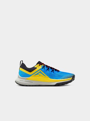 Mens Nike React Pegasus Blue/Yellow Trail 4 Shoes