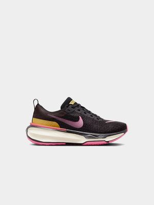 Women's Nike Zoom Invincible Run Flyknit 3 Grey/Pink Running Shoe