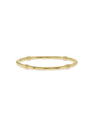 18ct Yellow Gold Plated Rope Texture Bangle