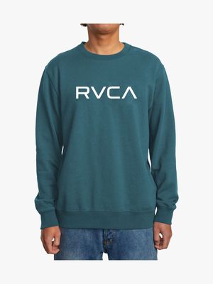 Men's Big RVCA Blue Crew Sweater