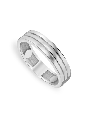 Sterling Silver Indent Men's Ring