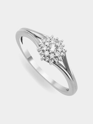 Gold Diamond & Created White Sapphire Women's Star Ring