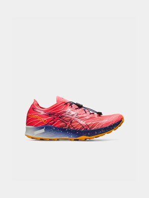 Women's Asics Fuji Speed Papaya/Blue Indigo Trail Running Shoe