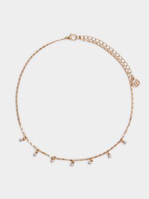 Delicate Diamante Chain Necklace