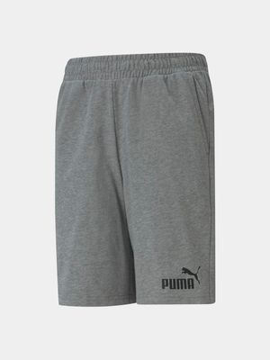 Boys Puma Essentials Grey Jersey Shorts