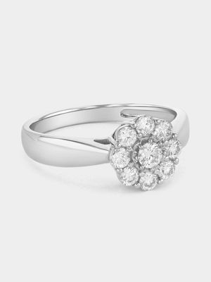White Gold 0.50ct Lab Grown Diamond Flower Ring
